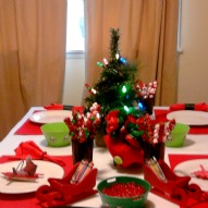 A Kid Friendly Christmas Table Cloth Idea