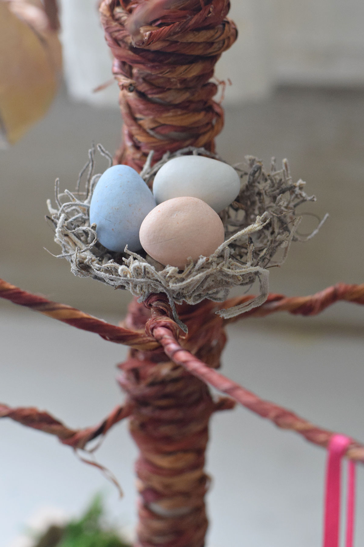 Spanish moss bird nest craft 