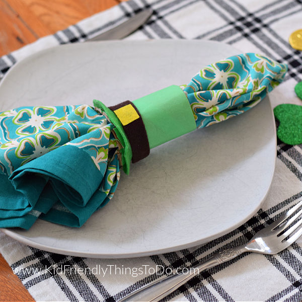 st. patrick's day napkin ring craft