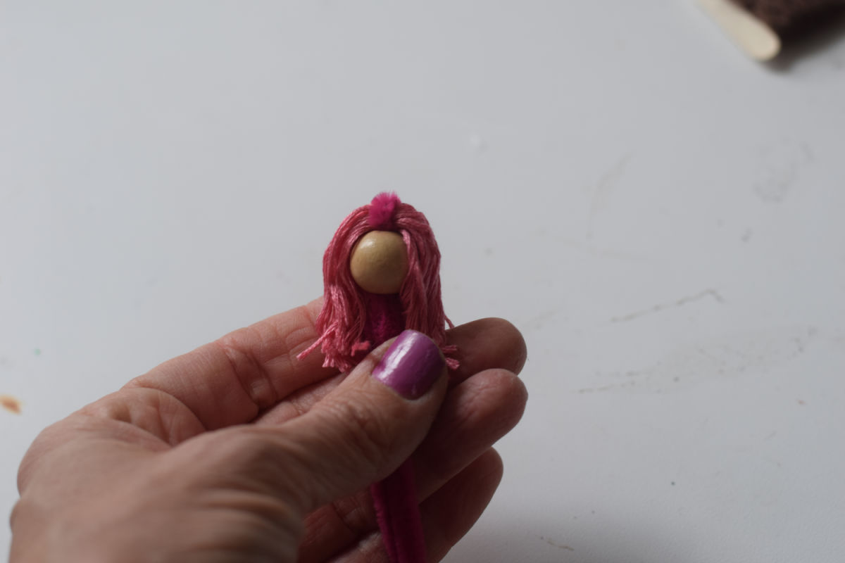 making a homemade fairy doll