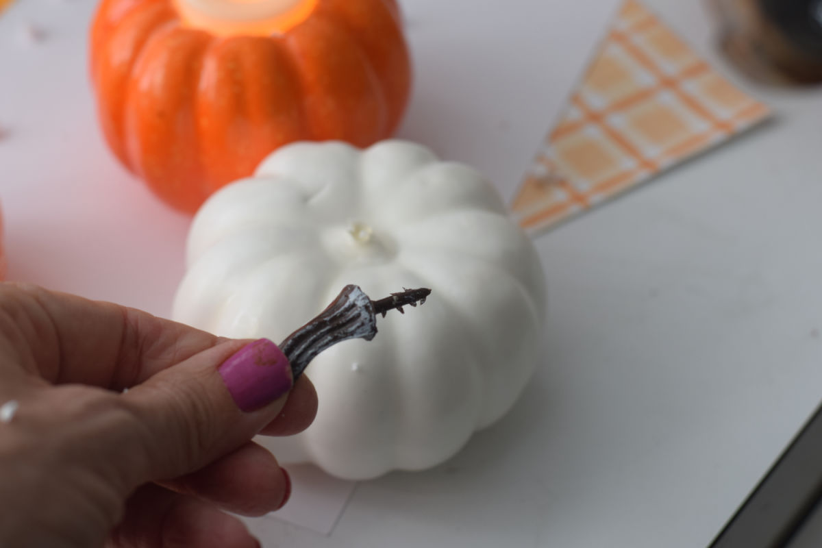 making gourd candles 