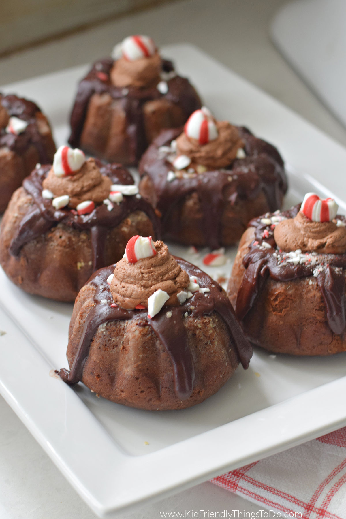 mini chocolate Bundt cakes 