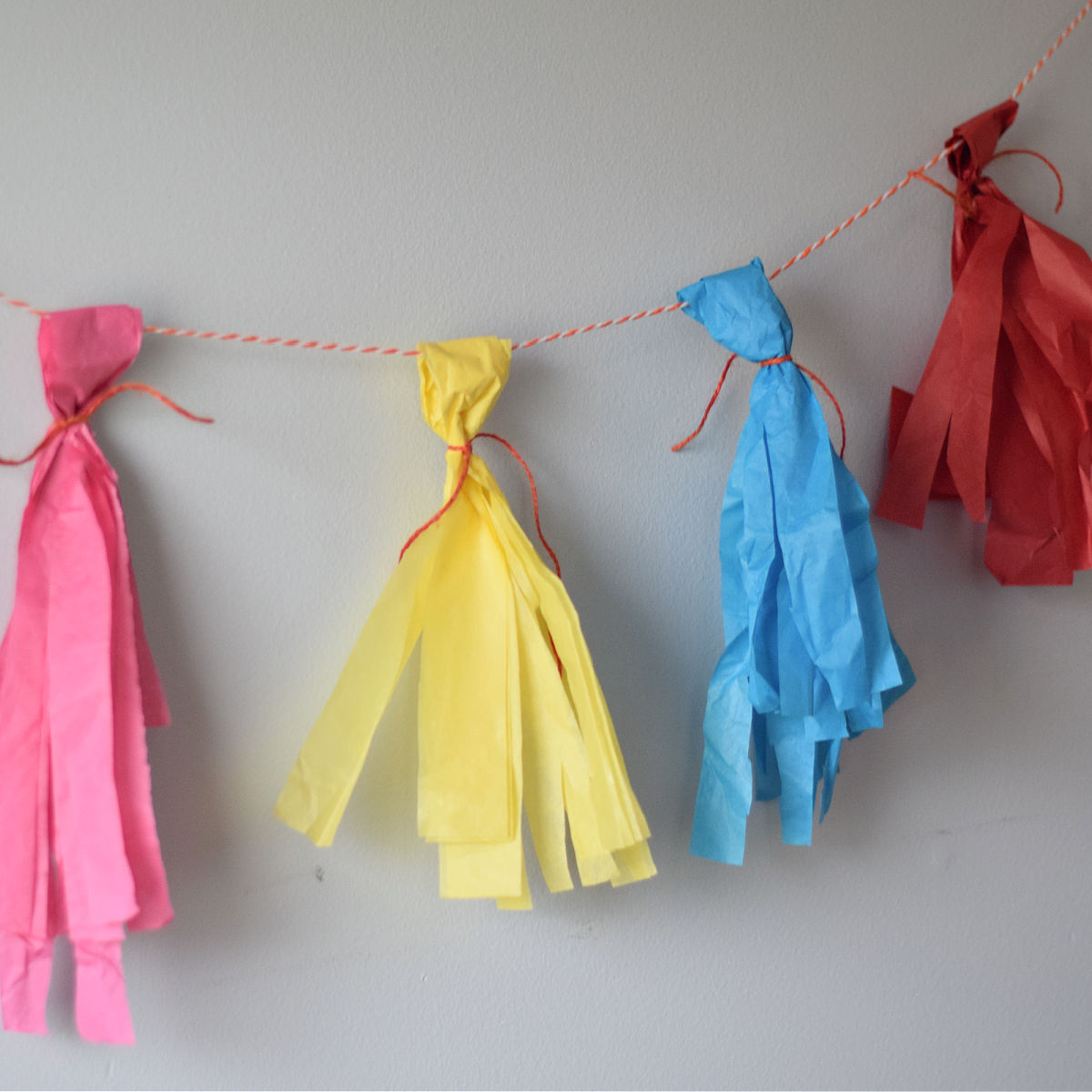 DIY tissue paper banner