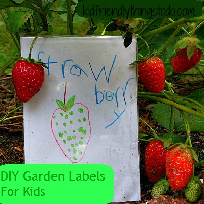 DIY garden label for kids