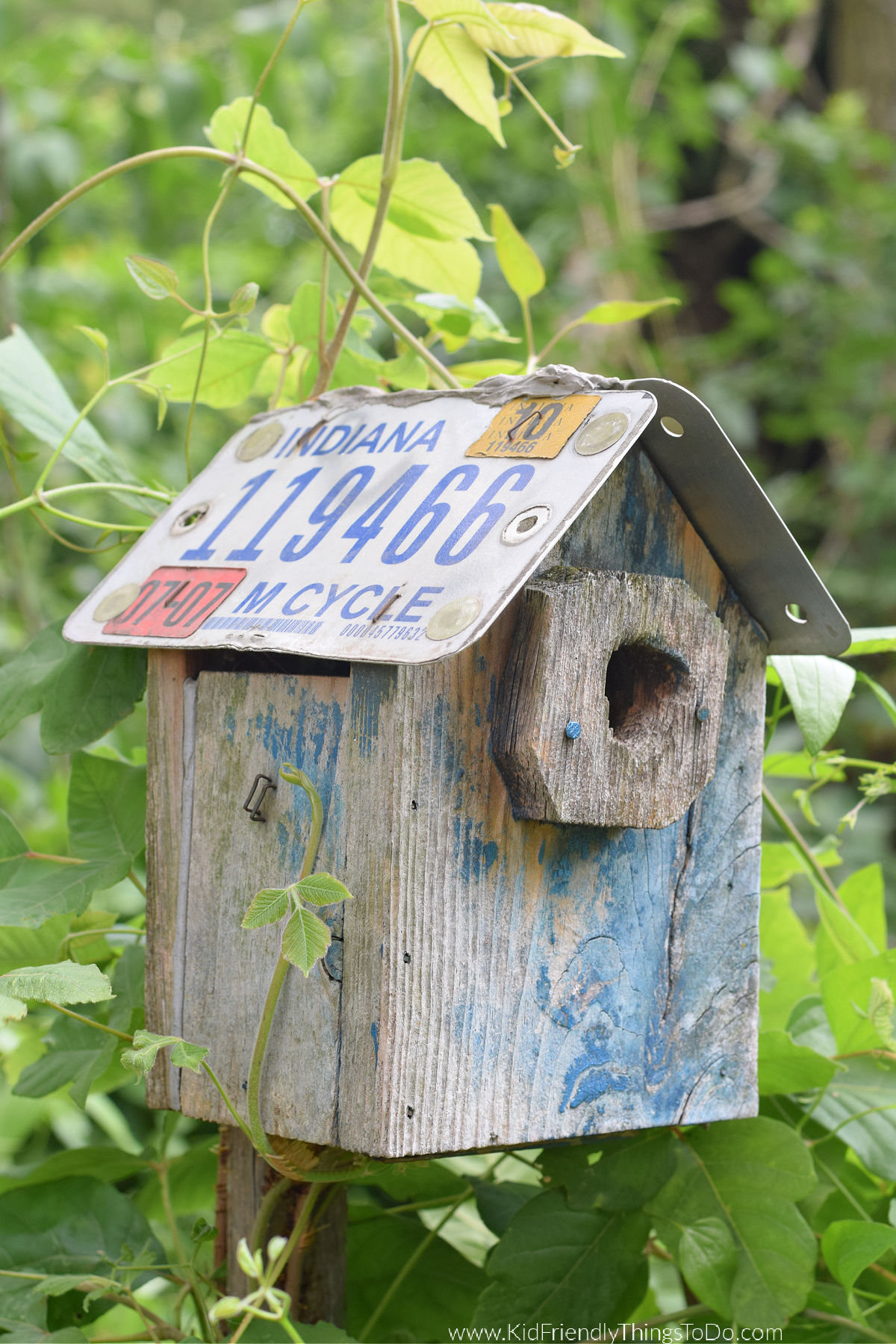 license plate birdhouse 