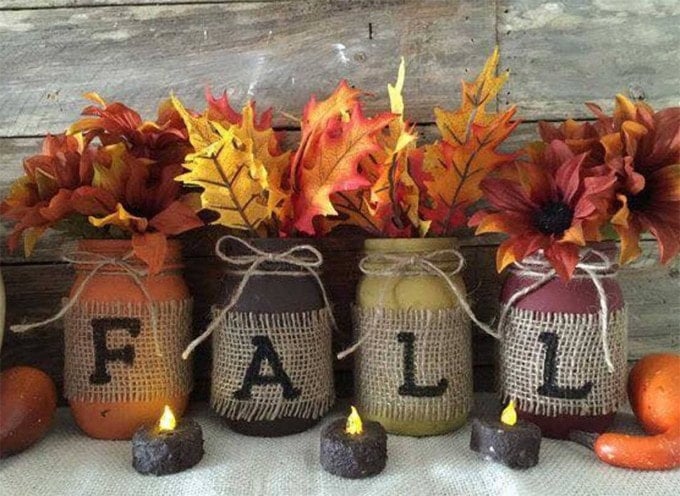 fall mason jars