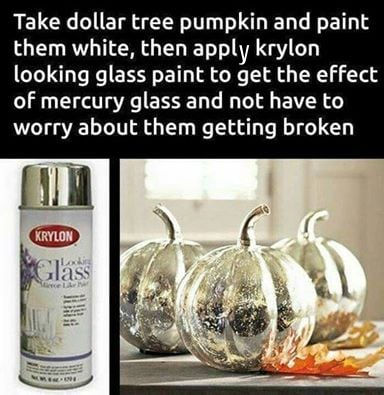 faux glass pumpkins