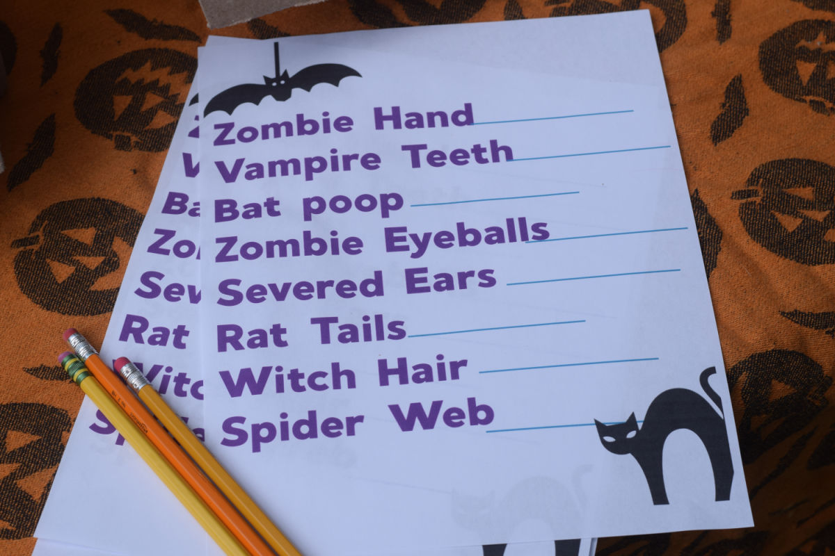 Halloween guessing game printable 