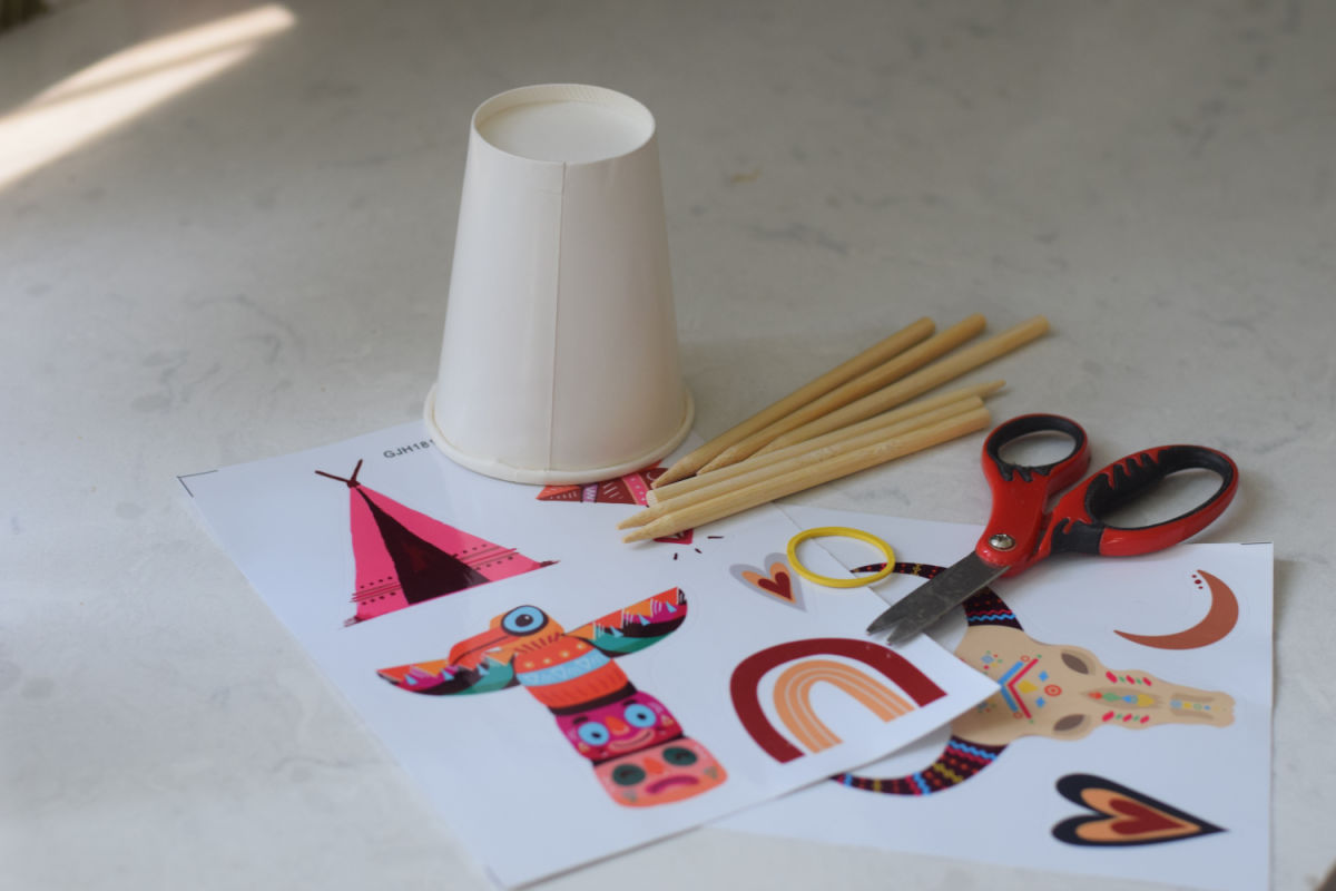 paper cup teepee craft 