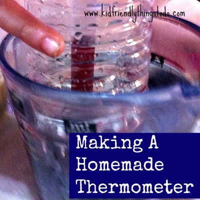 DIY Homemade Thermometer. Cool science project with the kids!