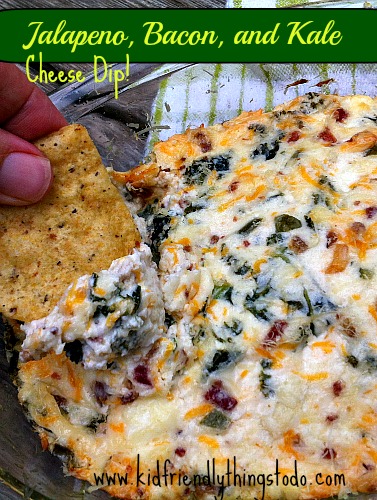 Jalapeno bacon kale cheese dip