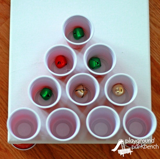 Jingle bell toss preschool Christmas game 