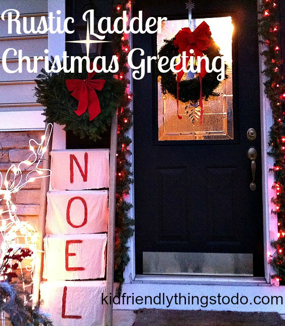 simple front porch Christmas decoration