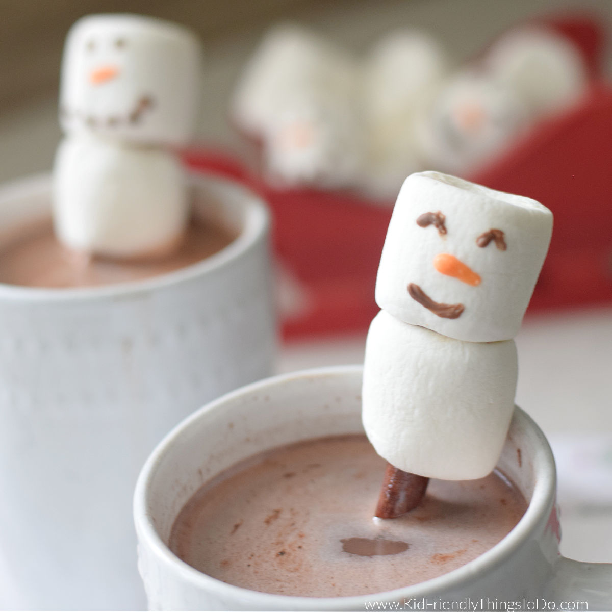 marshmallow snowman toppers