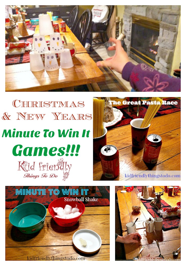 Minute to Win It Games for Christmas and New Year's Eve