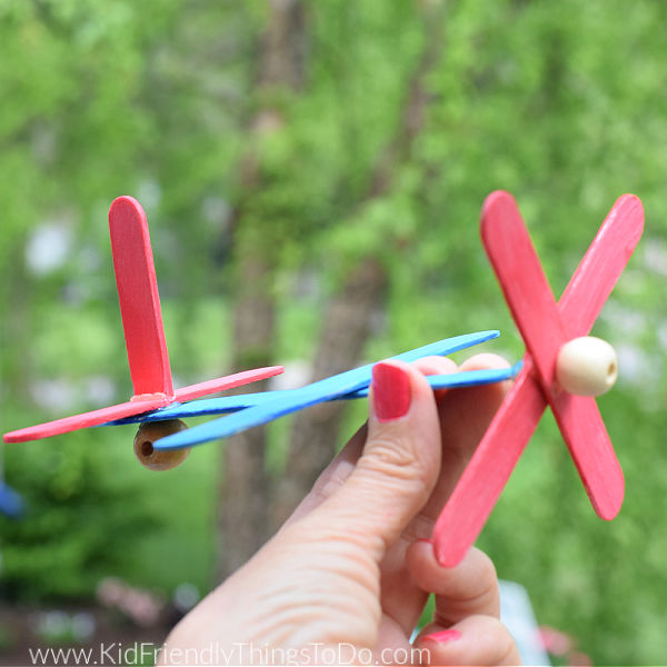 Popsicle Stick Airplane Craft