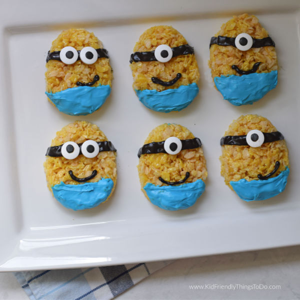 Minion food treats Rice Krispies