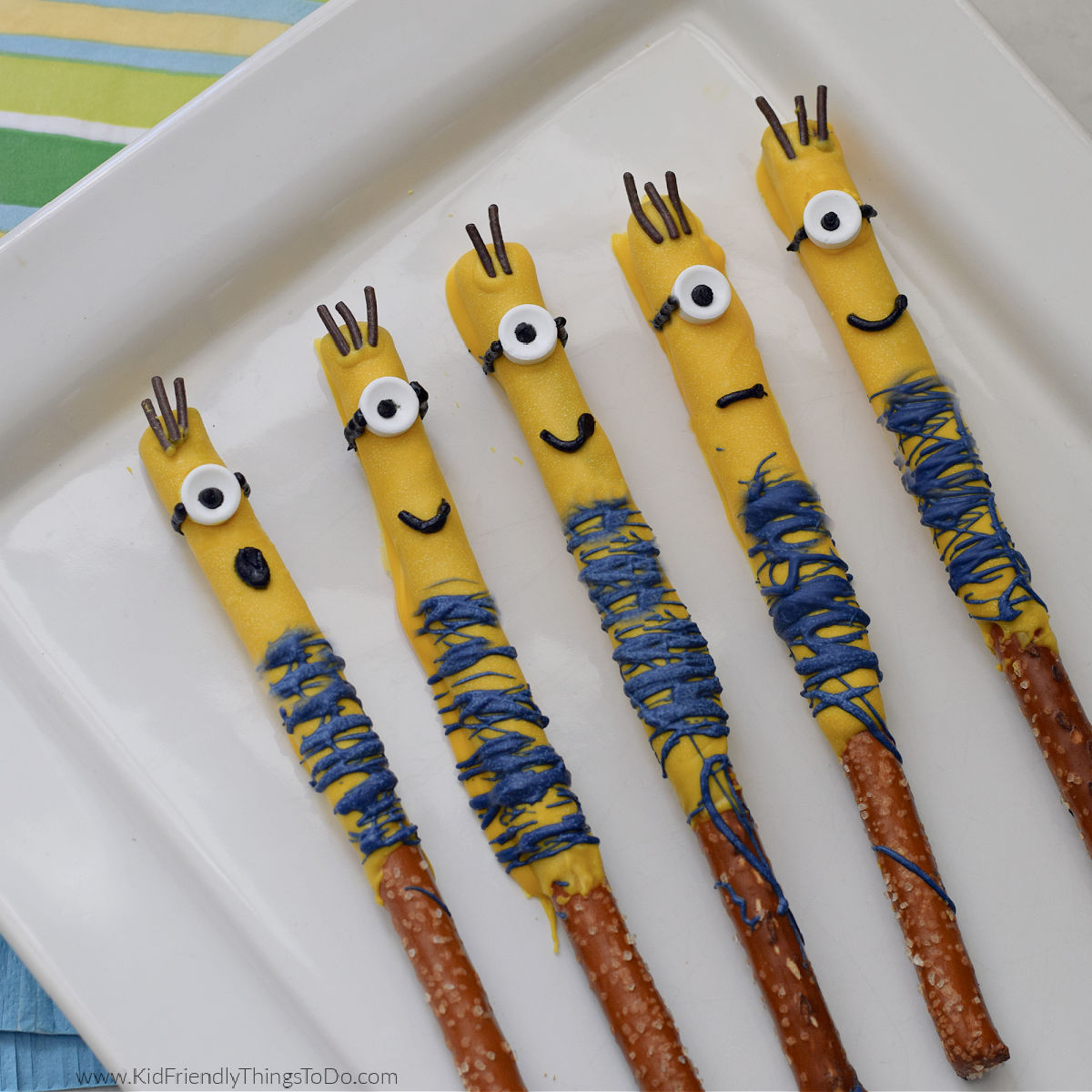 Minion pretzels