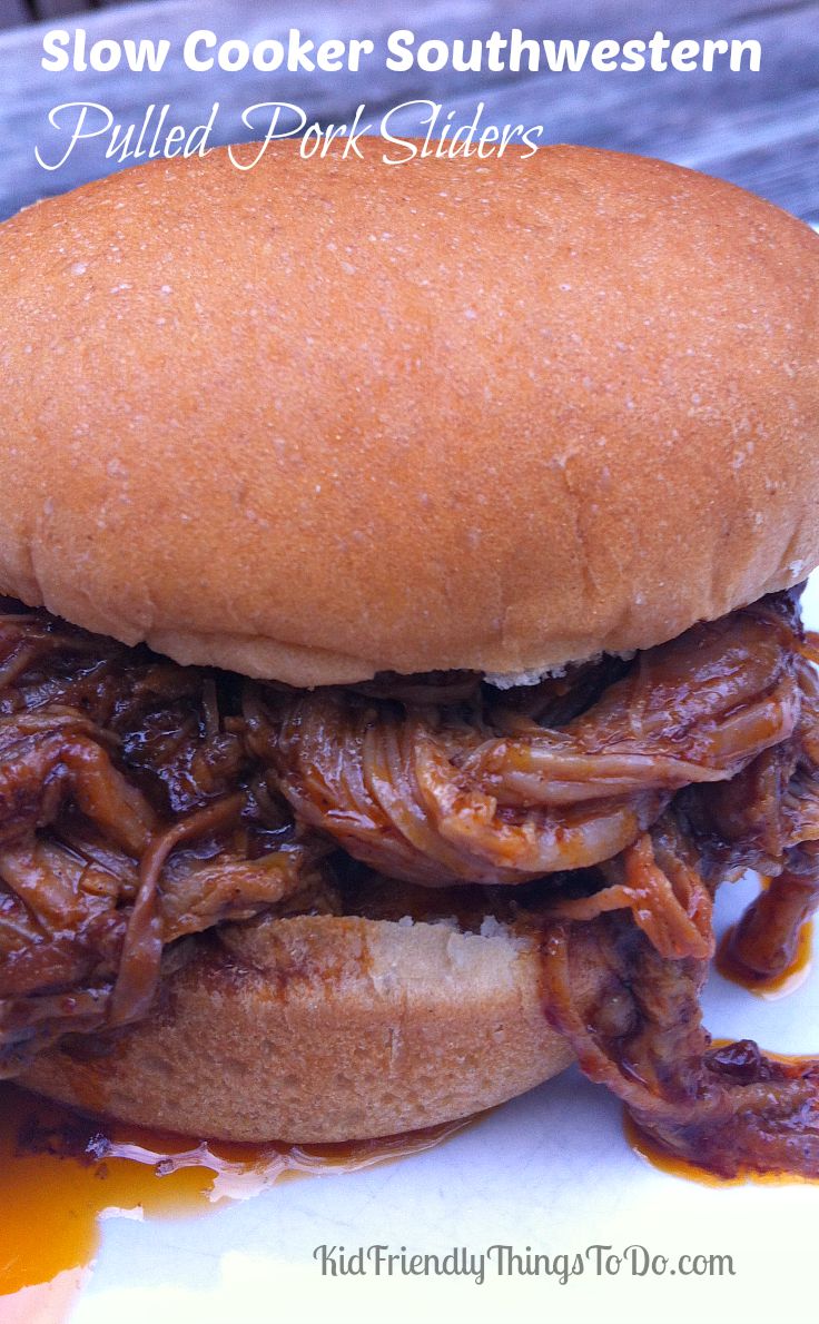 Slow Cooker Southwestern Pulled Pork Sliders