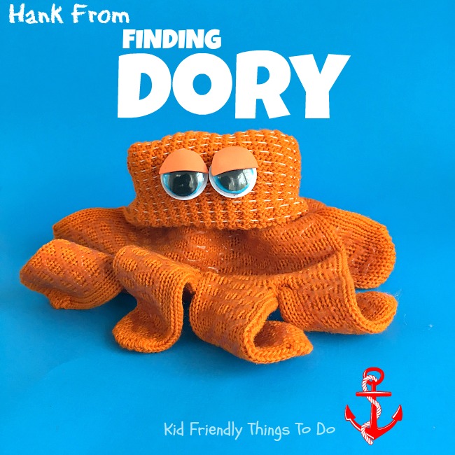 Hank the Octopus from Finding Dory Craft! This is so cool. Perfect for your Ocean Themed or Finding Dory birthday party with kids! KidFriendlyThingsToDo.com