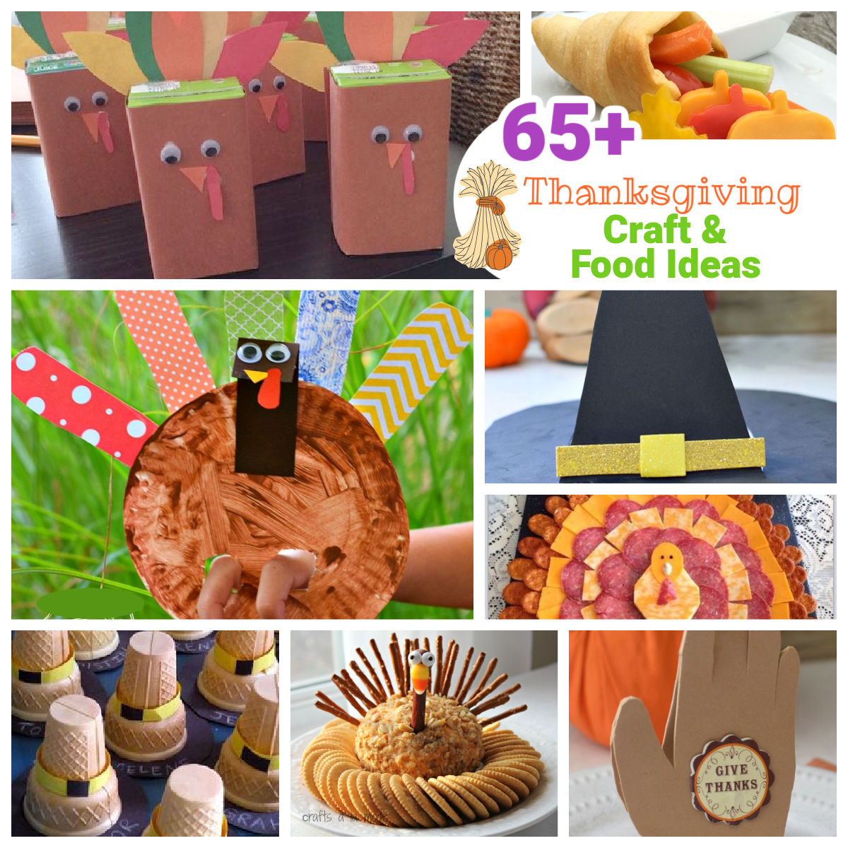 Thanksgiving crafts and food crafts