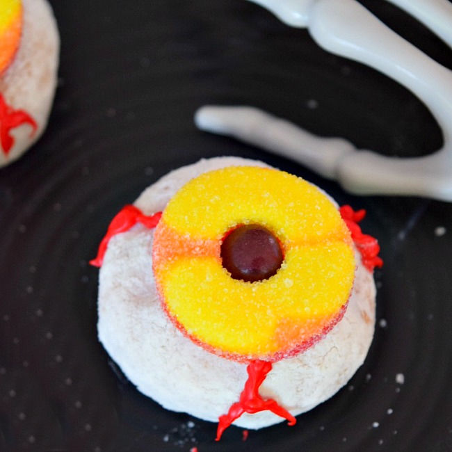 Creepy Eyeball Doughnuts Fun Food for Halloween