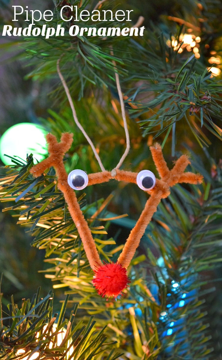 Easy DIY Pipe Cleaner Rudolph Ornament