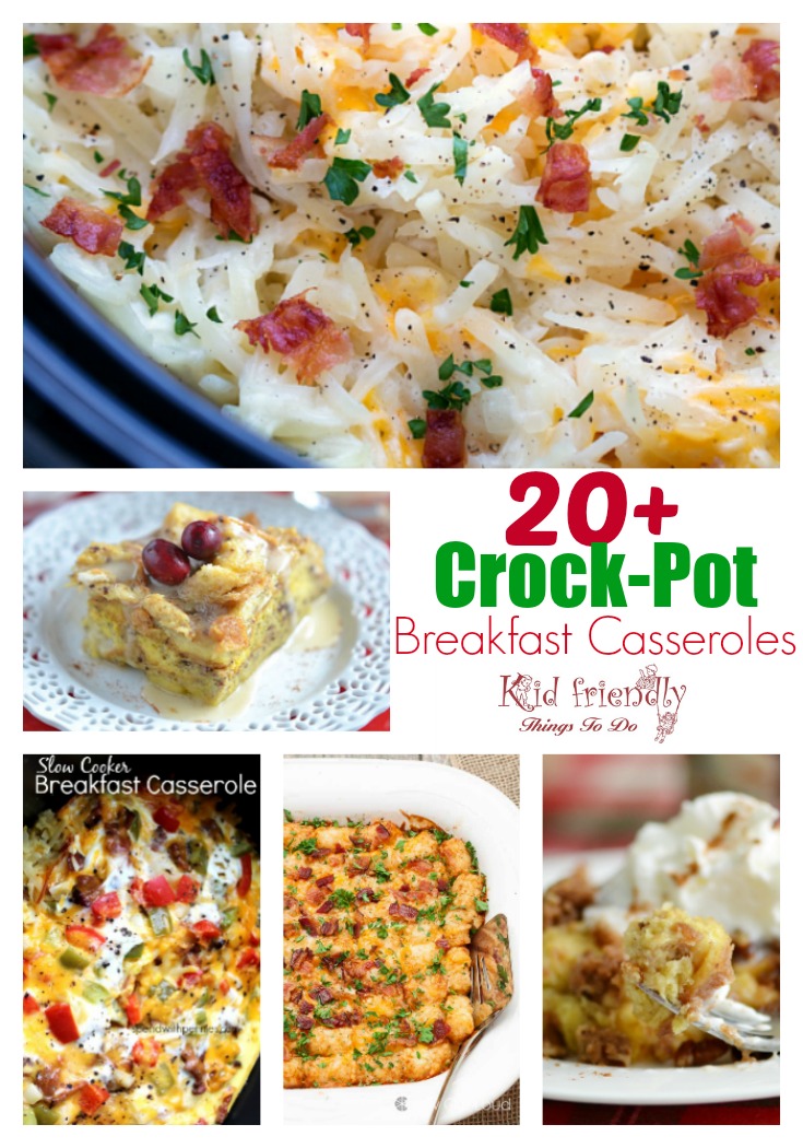 Over 20 Christmas and New Years Morning Slow Cooker - Crock Pot Breakfast recipes! www.kidfriendlythingstodo.com