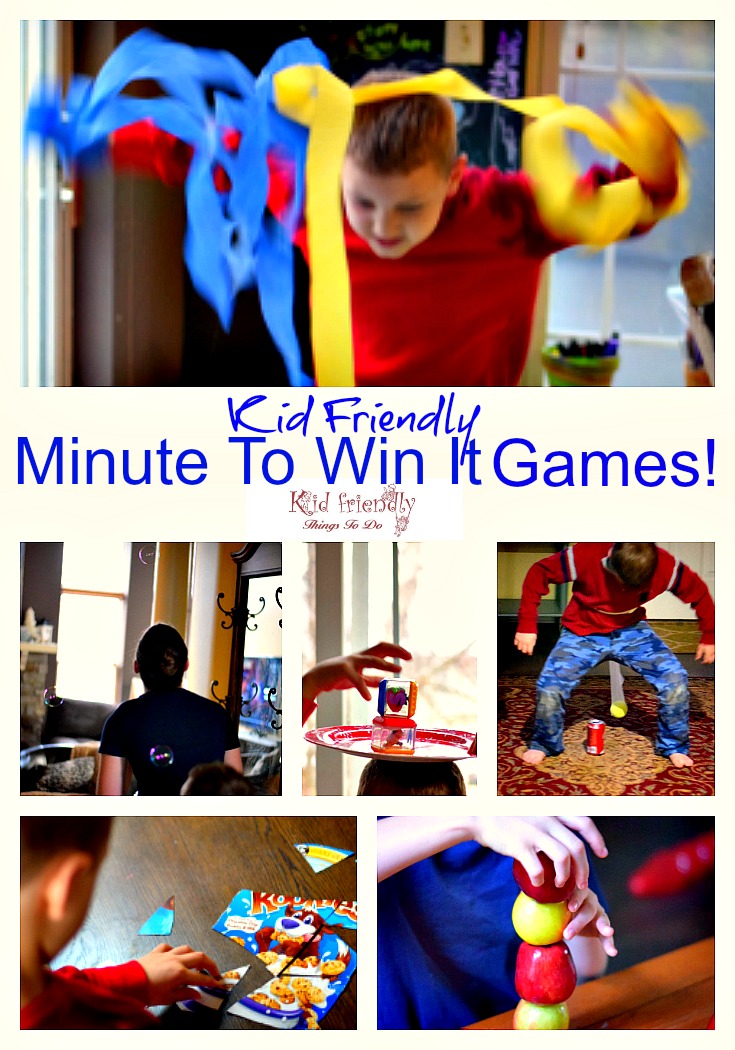 Even More Fun Kid Friendly Minute To Win it Games! Fun for the whole family! Great for parties - like Christmas, New Years, Teenage, Classroom and more! www.kidfriendlythingstodo.com