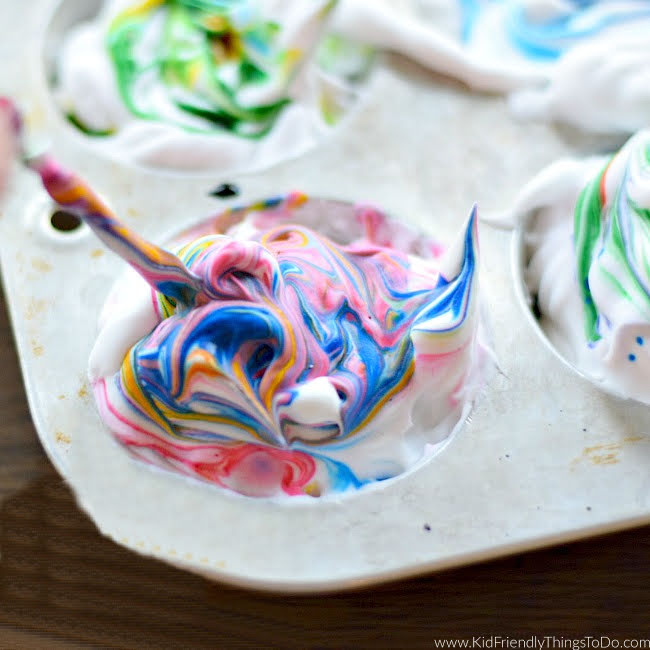 dye Easter eggs with shaving cream