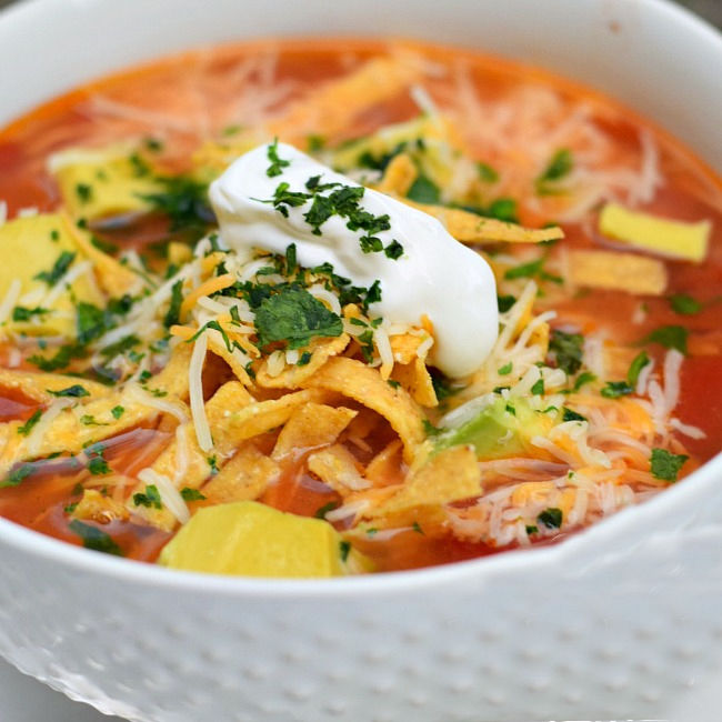 slow cooker chicken tortilla soup