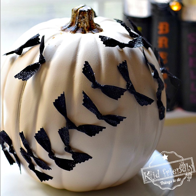 Swarming Bats No Carve Pumpkin Idea