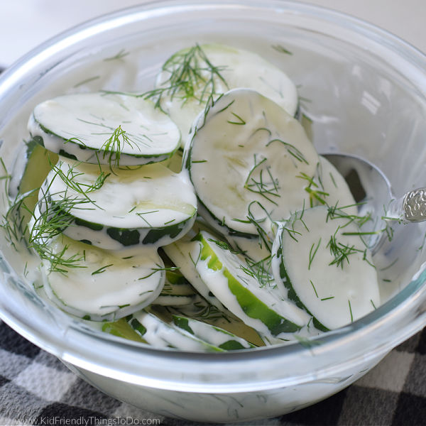 creamy cucumber salad