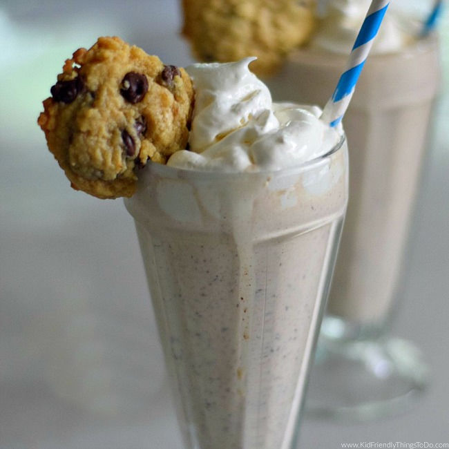 chocolate chip milkshake summer drink