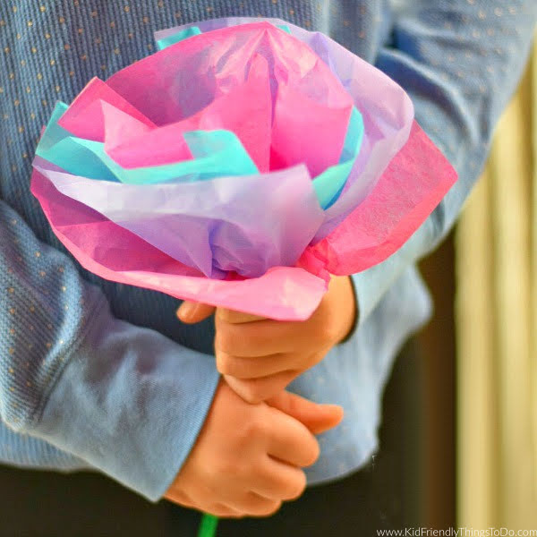 tissue paper flower