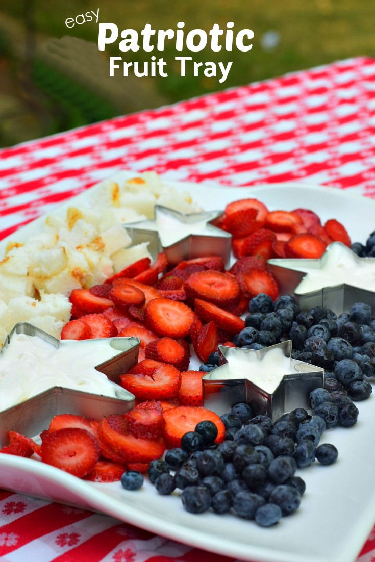 No Bake Patriotic Dessert Fruit Tray