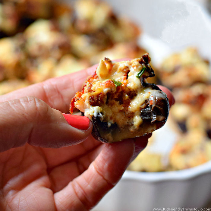 cream cheese and bacon stuffed mushrooms