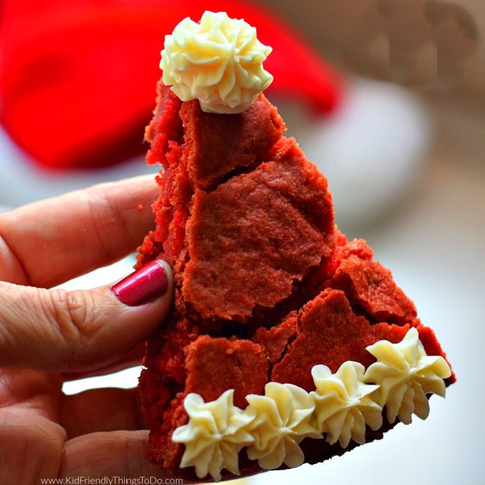 Santa hat brownies