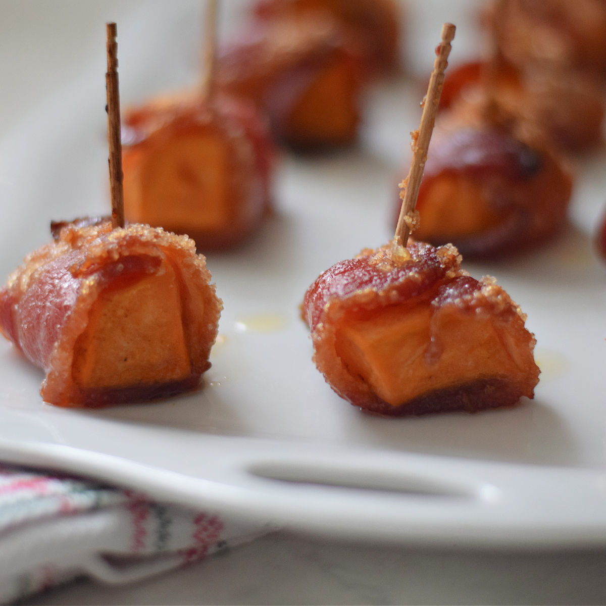 bacon wrapped sweet potato bites