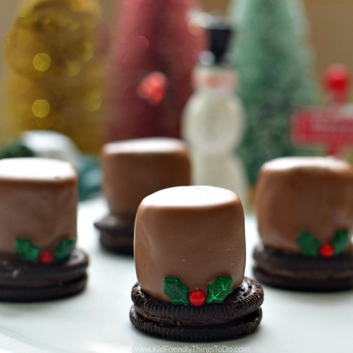 snowman chocolate covered marshmallow treats