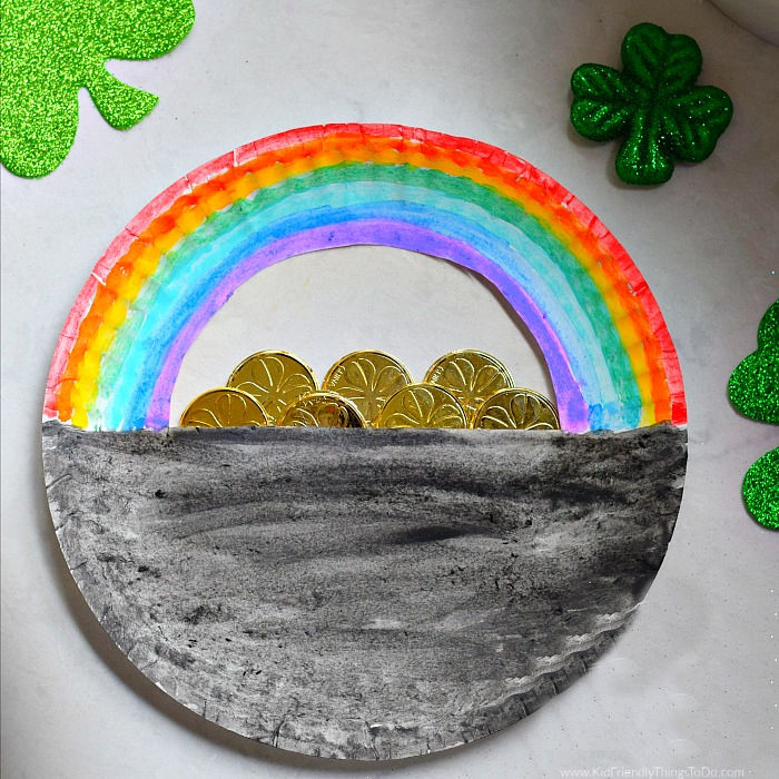 paper plate pot of gold craft