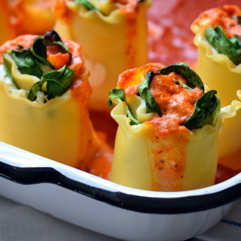 spinach lasagna roll-ups