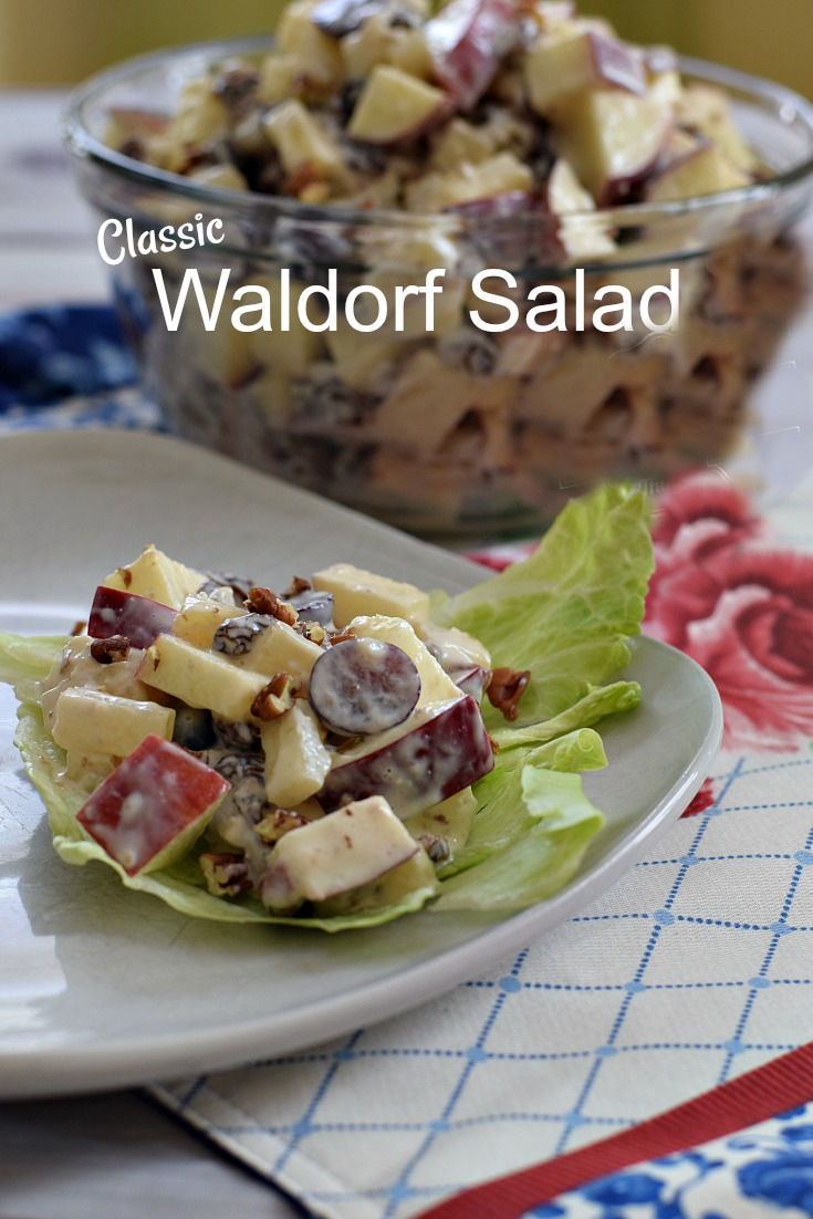 Waldorf salad on lettuce 