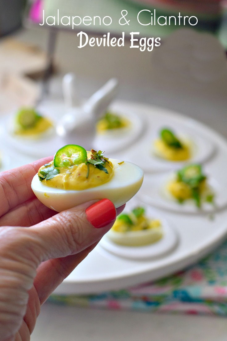 jalapeno and cilantro deviled eggs