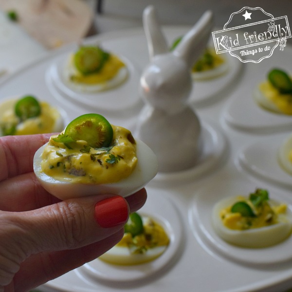 Spicy jalapeno deviled eggs