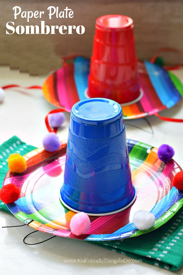 paper plate sombrero craft 