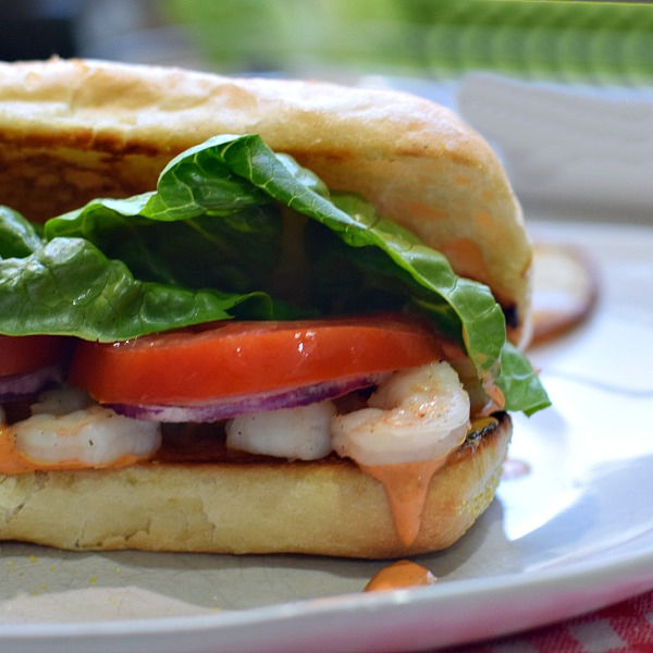 Easy Shrimp Po Boy Sandwich