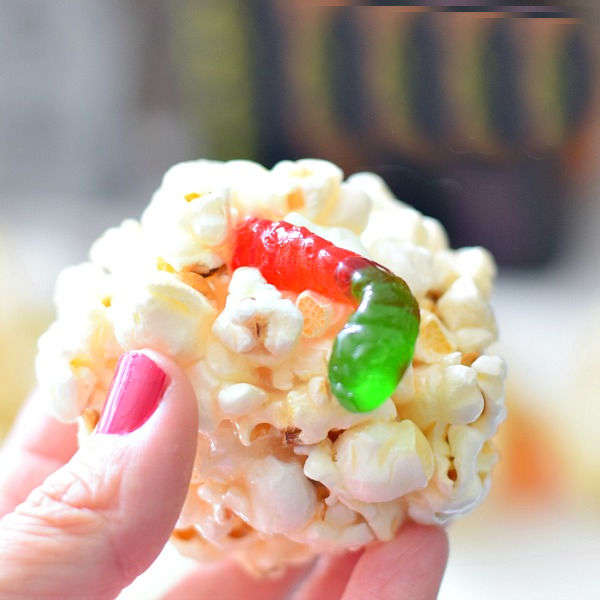 Halloween popcorn balls