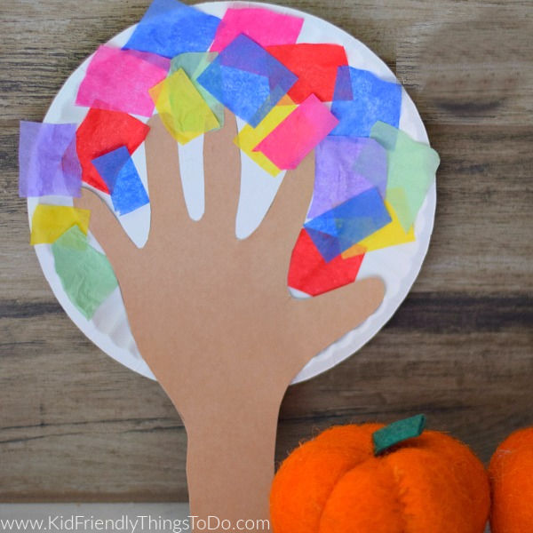 hand print fall tree craft