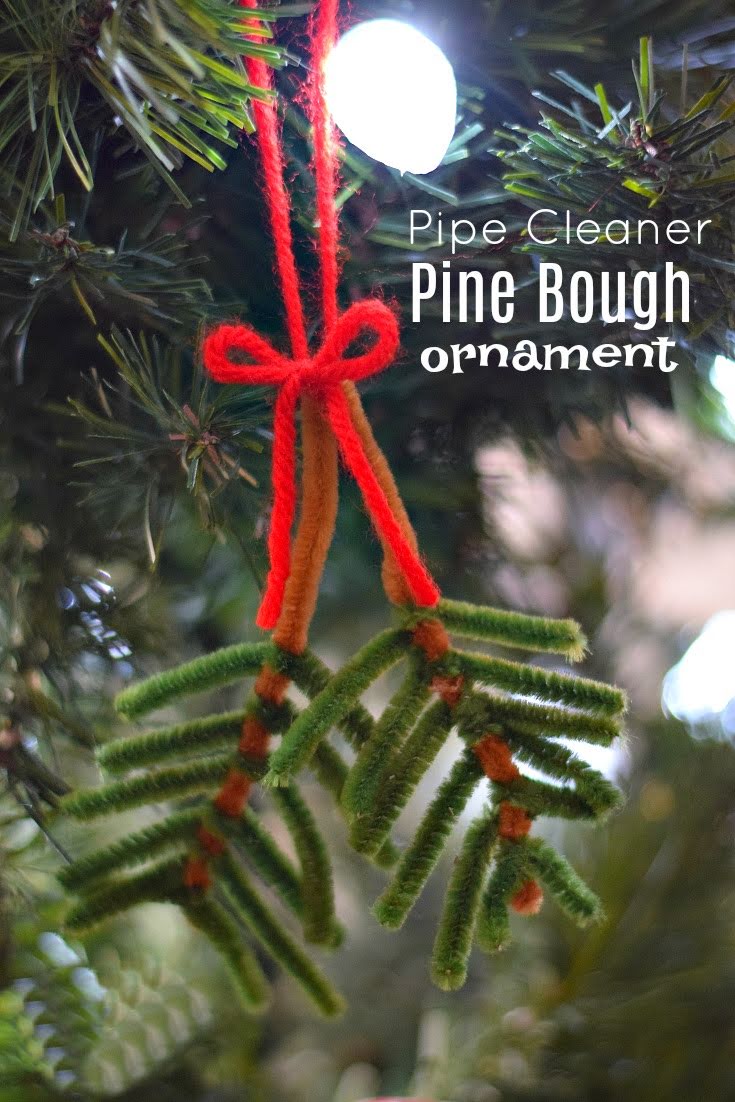 Pipe Cleaner Christmas Ornament - Pine Bough